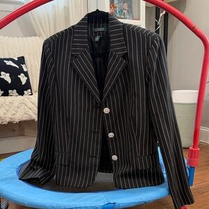 Ralph Lauren Black Pinstripe Blazer- vintage!